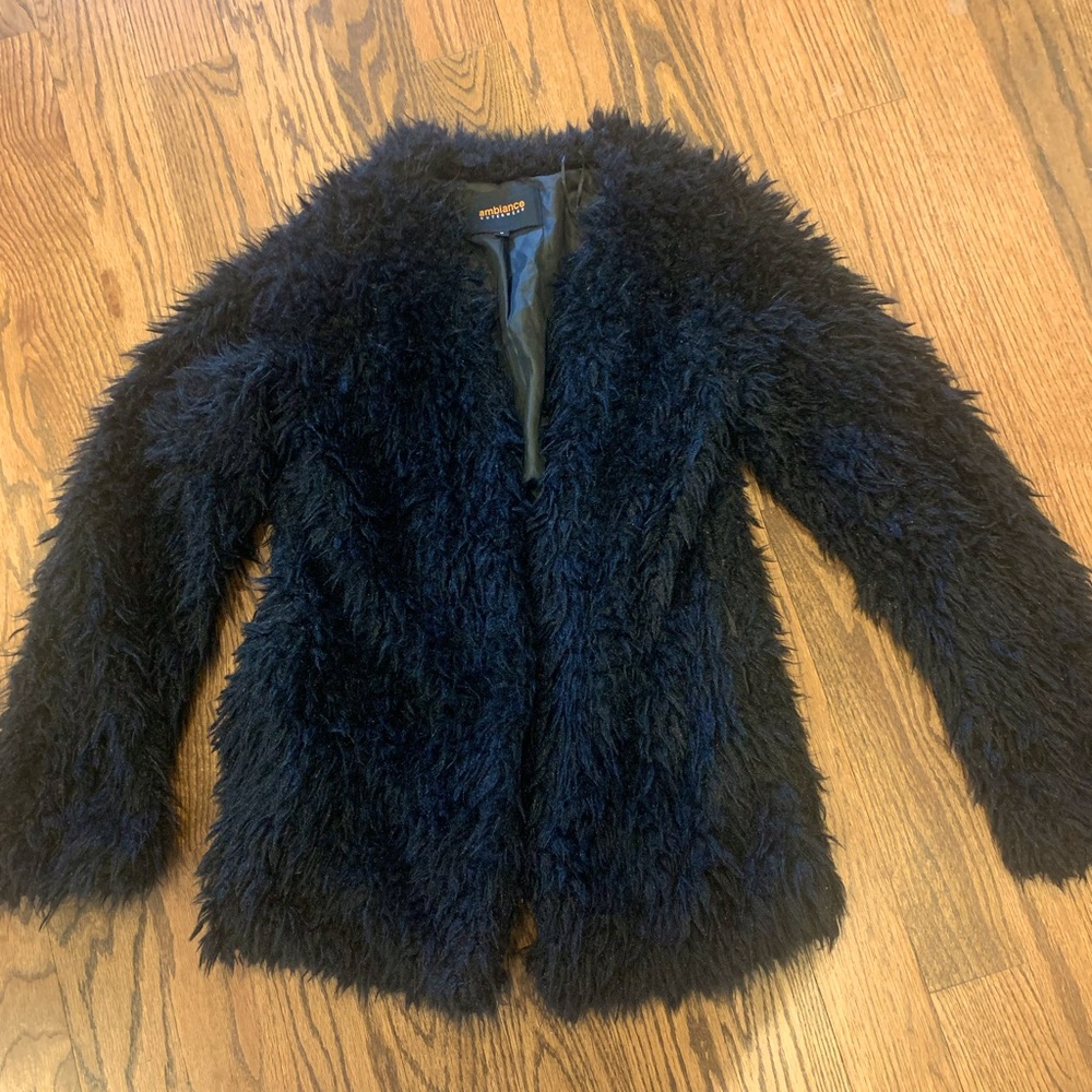 Black Ambiance Outerwear Coat size Medium